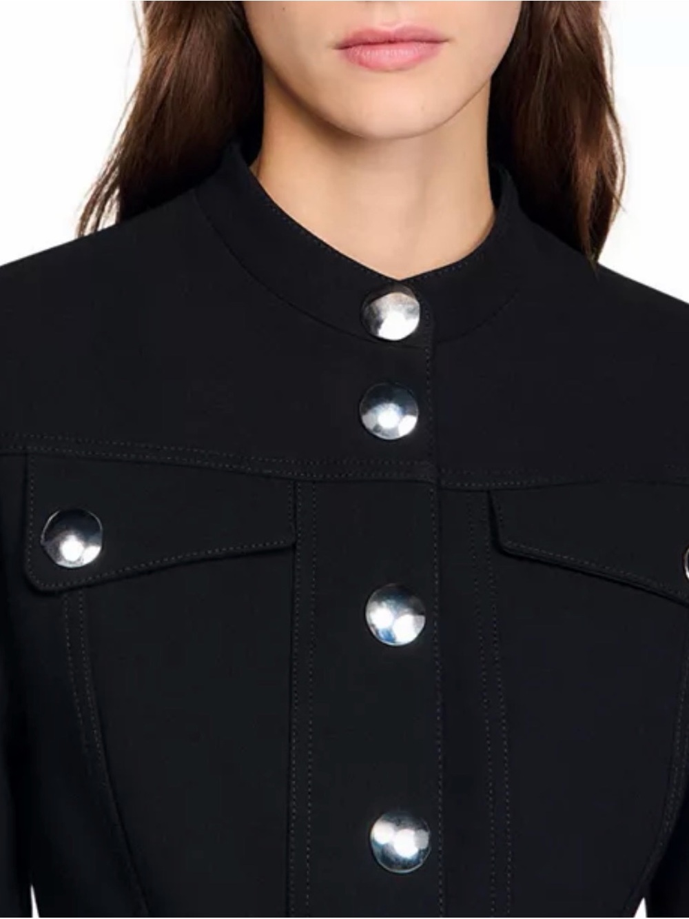 Julie Cropped Ruffle Peplum Jacket View 2